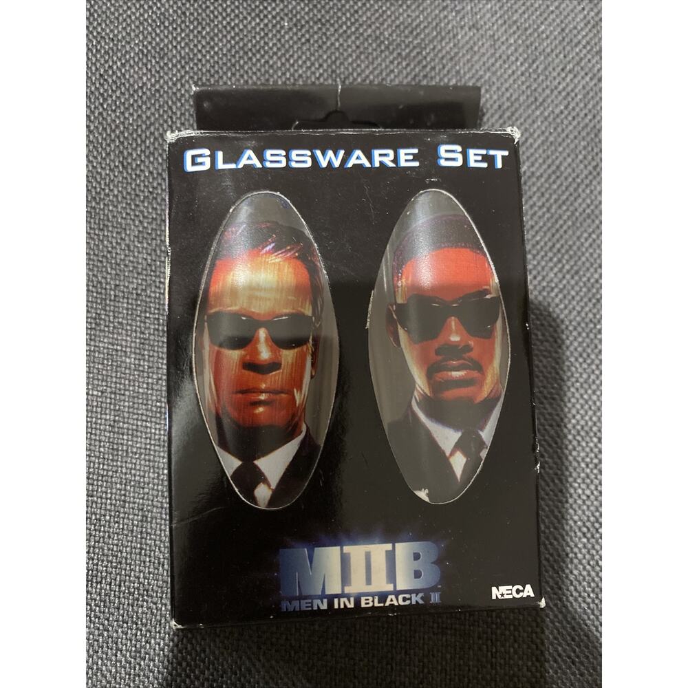 2002 Vintage Neca Men In Black 2 Glassware Set 2 Pack NIB Rare